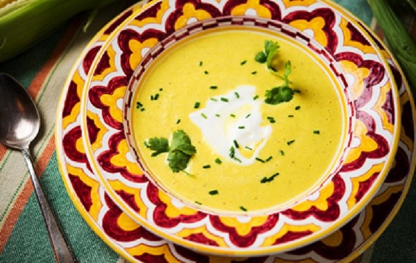 طريقة عمل شوربة الذرة الهندية